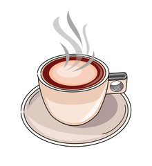 Cup of coffee - vector illustration