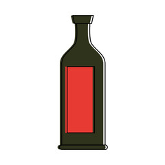 liquor bottle with blank label icon image vector illustration design 