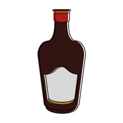 liquor bottle with blank label icon image vector illustration design 