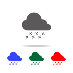 cloud snowflake icon. Elements in multi colored icons for mobile concept and web apps. Icons for website design and development, app development