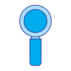 magnifier search technology research information vector illustration blue image