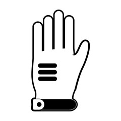 Obraz premium gloves winter clothes icon image vector illustration design black and white