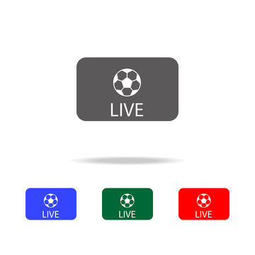 Live soccer tv icon. Elements in multi colored icons for mobile concept and web apps. Icons for website design and development, app development
