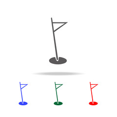 Golf flag icon. Elements in multi colored icons for mobile concept and web apps. Icons for website design and development, app development