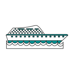 ocean cruise ship icon vector illustration graphic design