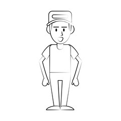 Guy face cartoon icon vector illustration graphic design