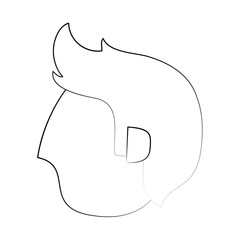 Guy face cartoon icon vector illustration graphic design