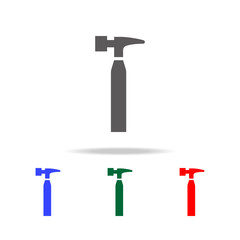 Hammer Icon. Elements in multi colored icons for mobile concept and web apps. Icons for website design and development, app development