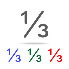 Sign Numbers three in one icon. Elements in multi colored icons for mobile concept and web apps. Icons for website design and development, app development