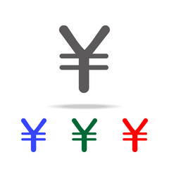 yen sign icon. Elements in multi colored icons for mobile concept and web apps. Icons for website design and development, app development