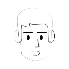 Guy face cartoon icon vector illustration graphic design