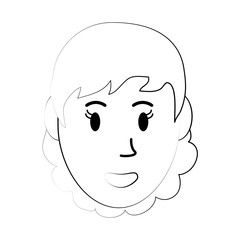 Beautiful woman cartoon icon vector illustration graphic design