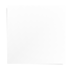 Realistic vector post it blank white sticker paper with staple