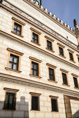 Obraz premium - A wall with windows of the Renaissance town hall in Poznan