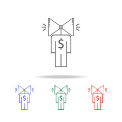 Business with megaphone head line icon. Elements in multi colored icons for mobile concept and web apps. Icons for website design and development, app development