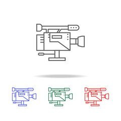 video camera line icon. Elements in multi colored icons for mobile concept and web apps. Icons for website design and development, app development