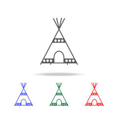 wigwam line icon. Elements in multi colored icons for mobile concept and web apps. Icons for website design and development, app development © gunayaliyeva