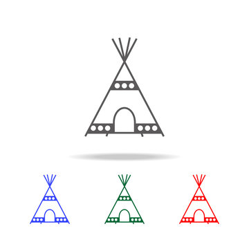 wigwam line icon. Elements in multi colored icons for mobile concept and web apps. Icons for website design and development, app development