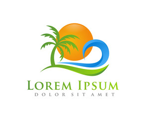 sunset, resort, vacation, beach