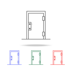 Door icon. Elements in multi colored icons for mobile concept and web apps. Icons for website design and development, app development