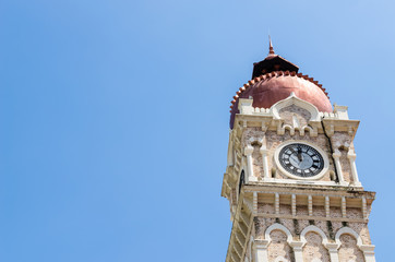 The Heritage Clock Tower of Sultan Abdul Samad building is located in front of the Merdeka Square...