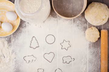 cooking cookies with figurines