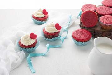 Heart cupcakes for Valentine's Day