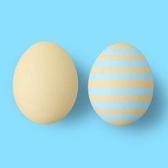 Creative layout made of eggs. Easter concept.