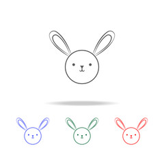 cute bunny icon. Elements in multi colored icons for mobile concept and web apps. Icons for website design and development, app development
