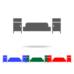 bed and bedside tables icon. Elements in multi colored icons for mobile concept and web apps. Icons for website design and development, app development