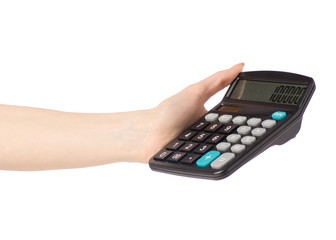 Calculator count in hand