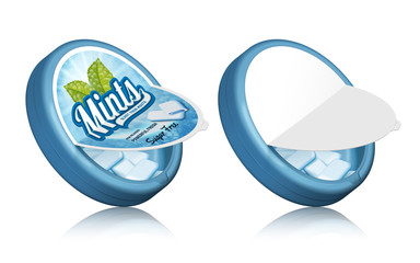 Fototapeta premium Mints gum package design