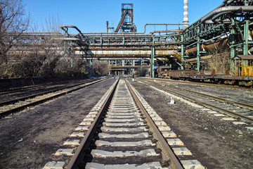 Fototapeta na wymiar Abanonded Steel works in Beijing