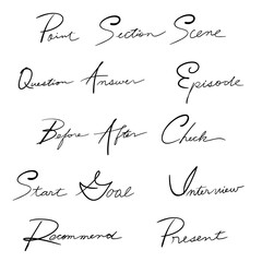 英文字-筆記体手描き01