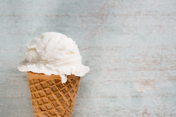 Coconut ice cream cone