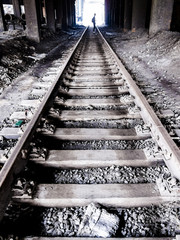 Abandoned rusted railway, Beijing