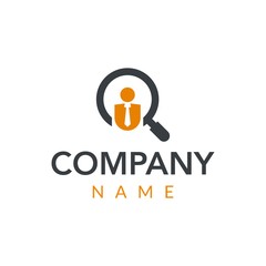 job search vector logo icon illustration
