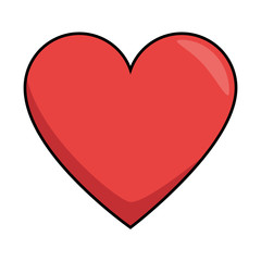 heart love romantic icon vector illustration design