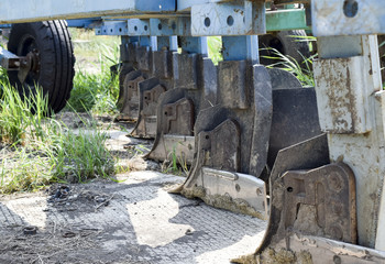 Plow on trailer for tractor. Plow for plowing soil. Trailer Hitch for tractors and combines. Trailers for agricultural machinery.