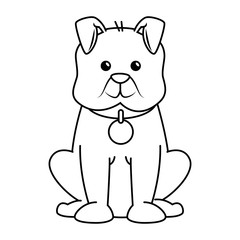 cute dog mascot character vector illustration design