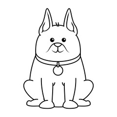cute dog mascot character vector illustration design