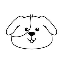 cute dog mascot head vector illustration design