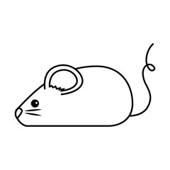 cute mouse isolated icon vector illustration design