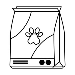 mascot food bag with footprint vector illustration design