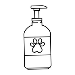 pet shampoo bottle icon vector illustration design