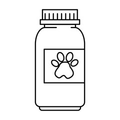 mascot vitamins bottle with footprint vector illustration design