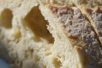 sliced baguette loaf bread