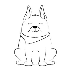 cute dog mascot character vector illustration design