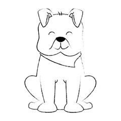 cute dog mascot character vector illustration design