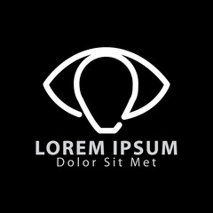 Eye Lamp Logo Vector
